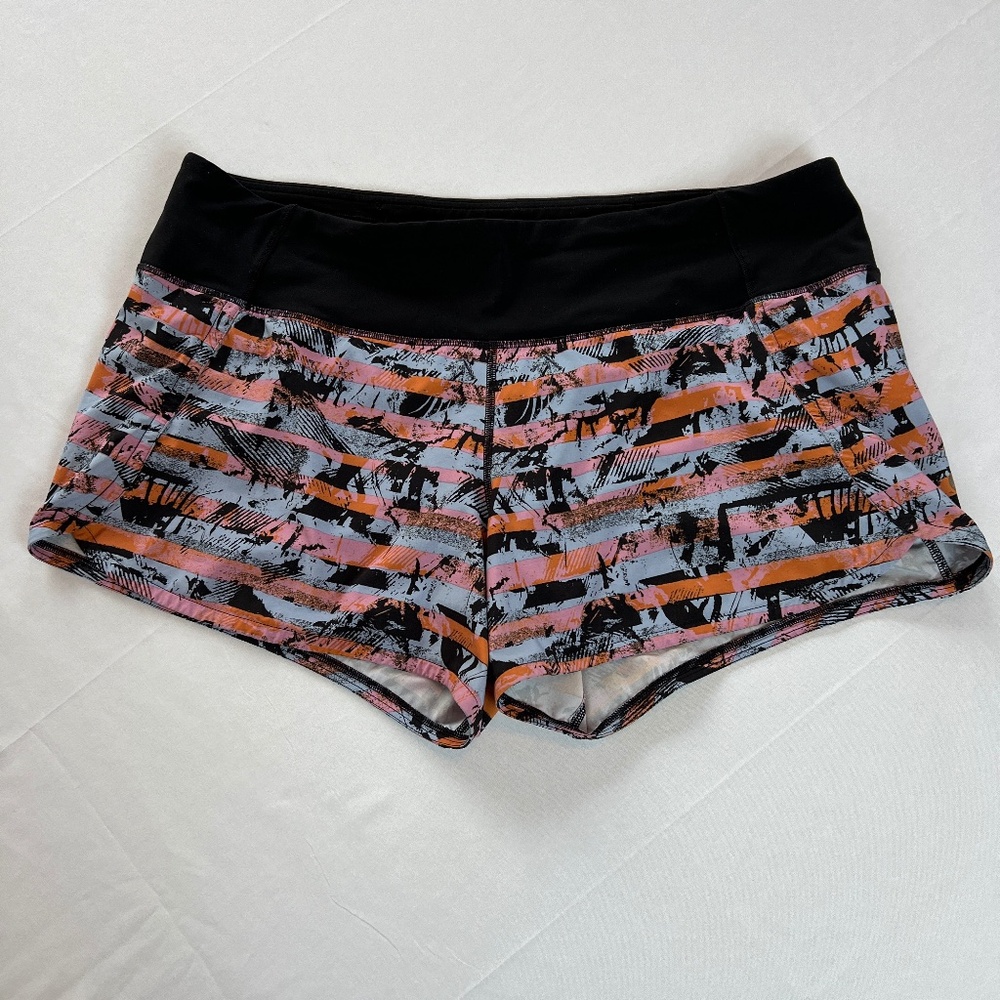Lululemon Run Speed Shorts Multi Color & Black 4"… - image 1
